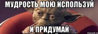 мудрость мою используй и придумай