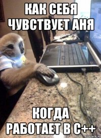 как себя чувствует аня когда работает в с++
