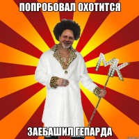 попробовал охотится заебашил гепарда