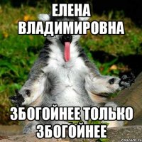 елена владимировна збогойнее только збогойнее