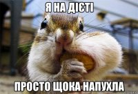 я на дієті просто щока напухла