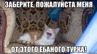 заберите, пожалуйста меня от этого ёбаного турка!