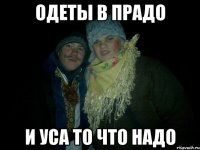 Одеты в Прадо И уса то что надо