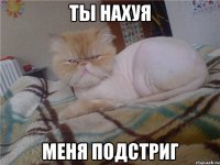 Ты нахуя Меня подстриг