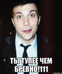  ты тупее чем бревно!111