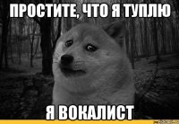 простите, что я туплю я вокалист