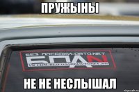пружыны не не неслышал