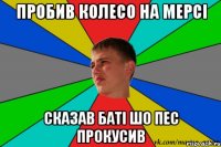 пробив колесо на мерсі сказав баті шо пес прокусив