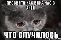 просвяти нас вика нас с аней что случилось