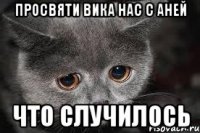 просвяти вика нас с аней что случилось