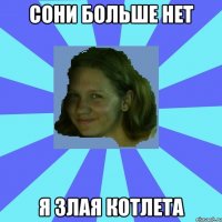 сони больше нет я злая котлета