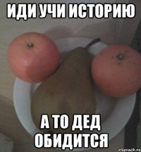 иди учи историю а то дед обидится