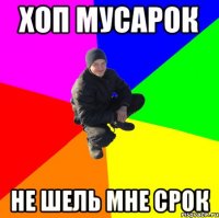 Хоп мусарок не ШЕЛЬ мне срок