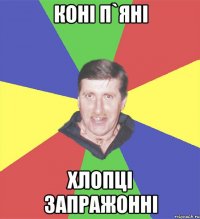 коні п`яні хлопці запражонні