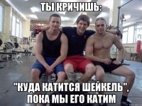 ты кричишь: "куда катится шейкель", пока мы его катим