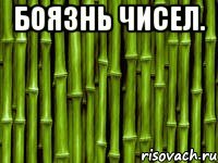 боязнь чисел. 