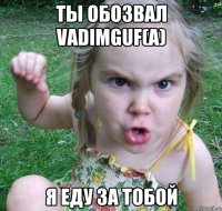 Ты обозвал Vadimguf(a) Я Еду За тобой