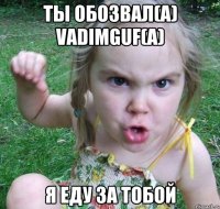 Ты обозвал(а) Vadimguf(a) Я Еду За тобой