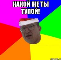 Какой же ты тупой! 