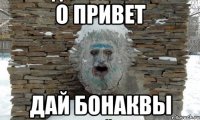 о привет дай бонаквы