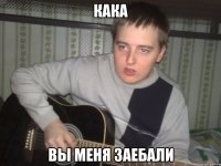 кака вы меня заебали
