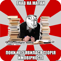 Гнав на Матан Поки не з'явилася Теорія ймовірності