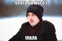 опять на мороз упала
