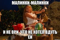 малинки-малинки и не ври, что не хотел вдуть ей