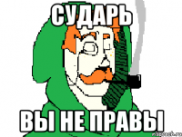 сударь вы не правы