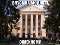 вчусь на бюджеті сімейному
