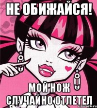 не обижайся! мой нож случайно отлетел