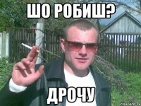 шо робиш? дрочу