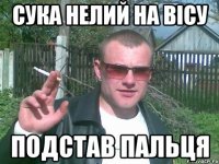 сука нелий на вісу подстав пальця