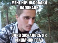 мене ночю собаки налякали очко зажалось як мишачий глаз