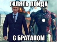 гулять пойду с братаном