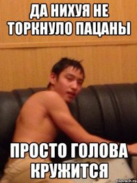 да нихуя не торкнуло пацаны просто голова кружится