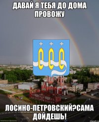 Давай я тебя до дома провожу Лосино-Петровский?Сама дойдешь!