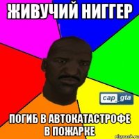 живучий ниггер погиб в автокатастрофе в пожарке