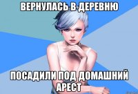 вернулась в деревню посадили под домашний арест