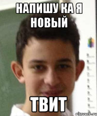 напишу ка я новый твит