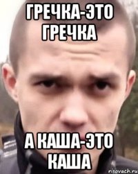 Гречка-это гречка а каша-это каша