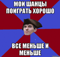 мои шанцы поиграть хорошо все меньше и меньше