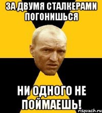за двумя сталкерами погонишься ни одного не поймаешь!