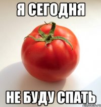 я сегодня не буду спать