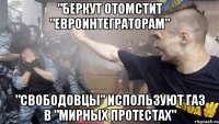"Беркут отомстит "евроинтеграторам" "СВОБОДовцы" используют газ в "мирных протестах"