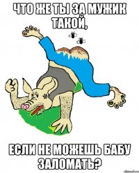 что же ты за мужик такой, если не можешь бабу заломать?