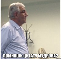  помнишь цитату мудрова?