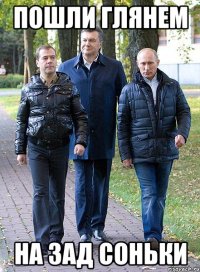 Пошли глянем на зад соньки