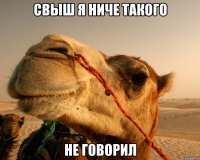 свыш я ниче такого не говорил