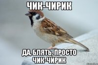 чик-чирик да, блять, просто чик-чирик
